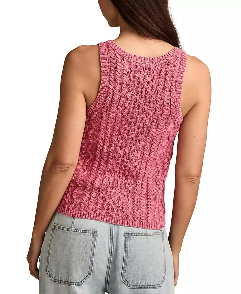 Lucky Brand Women's Cable-Knit Cotton Sweater Tank Top 5