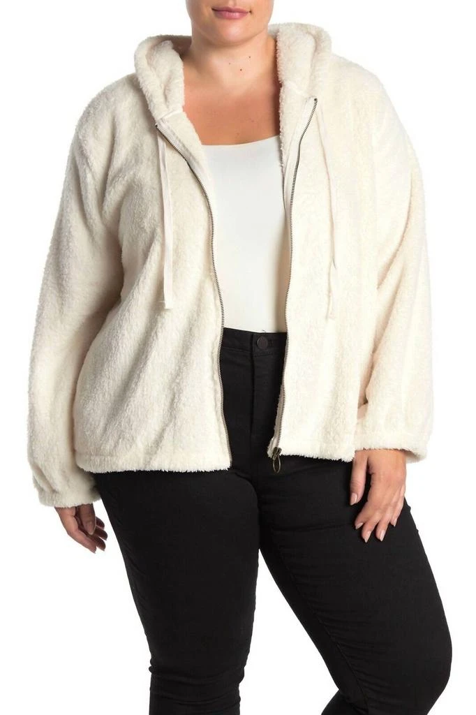 Bobeau Bobeau - Faux Fur Front Zip Ultra Plush Soft Hoodie 1