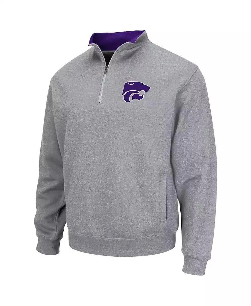 Colosseum Men's Heathered Gray Kansas State Wildcats Tortugas Team Logo Quarter-Zip Jacket 3