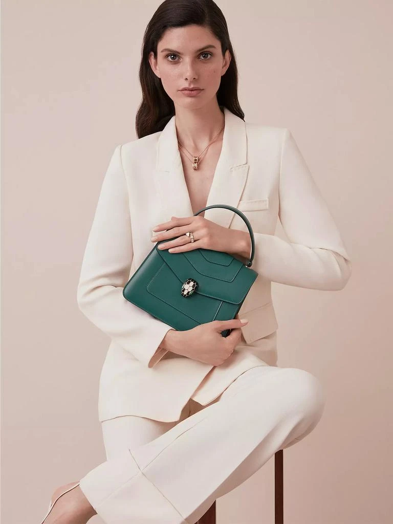 BVLGARI Large Serpenti Leather Top Handle Bag 3