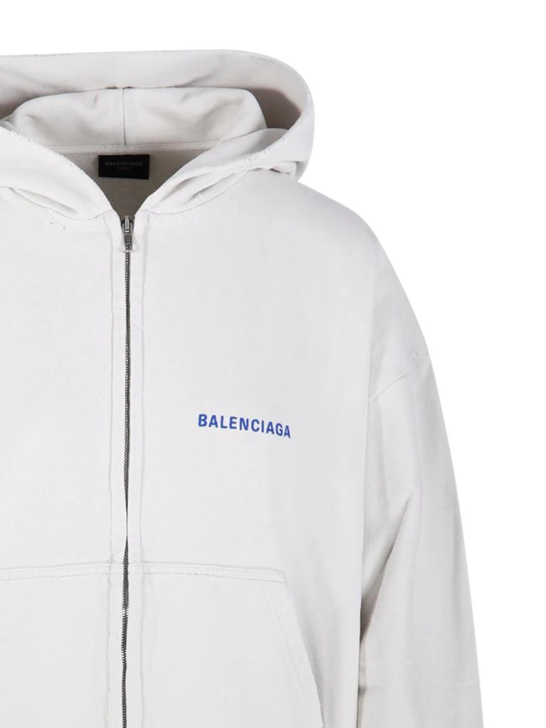 Balenciaga Balenciaga Logo Embroidered Zipped Hoodie 4