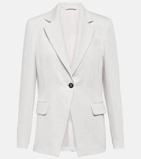 Brunello Cucinelli Cotton and linen blazer 1