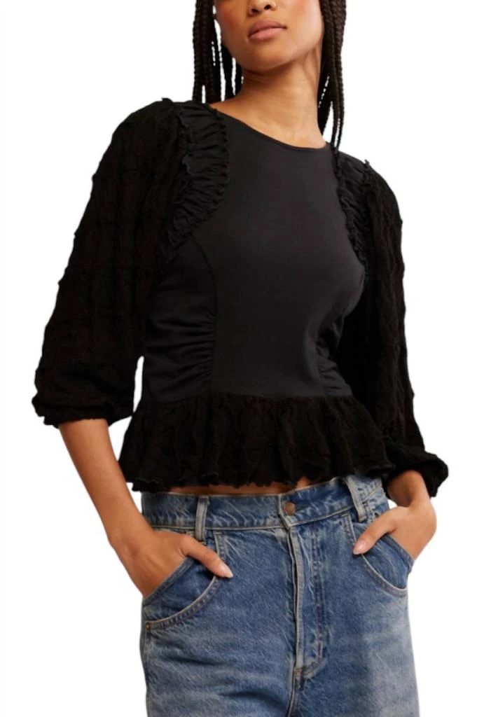 Free People Oliva Top In Black 1