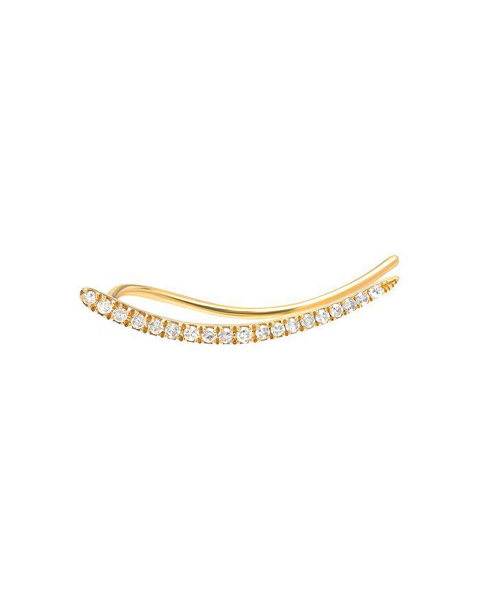 Zoe Lev 14K Yellow Gold Diamond Ear Crawler