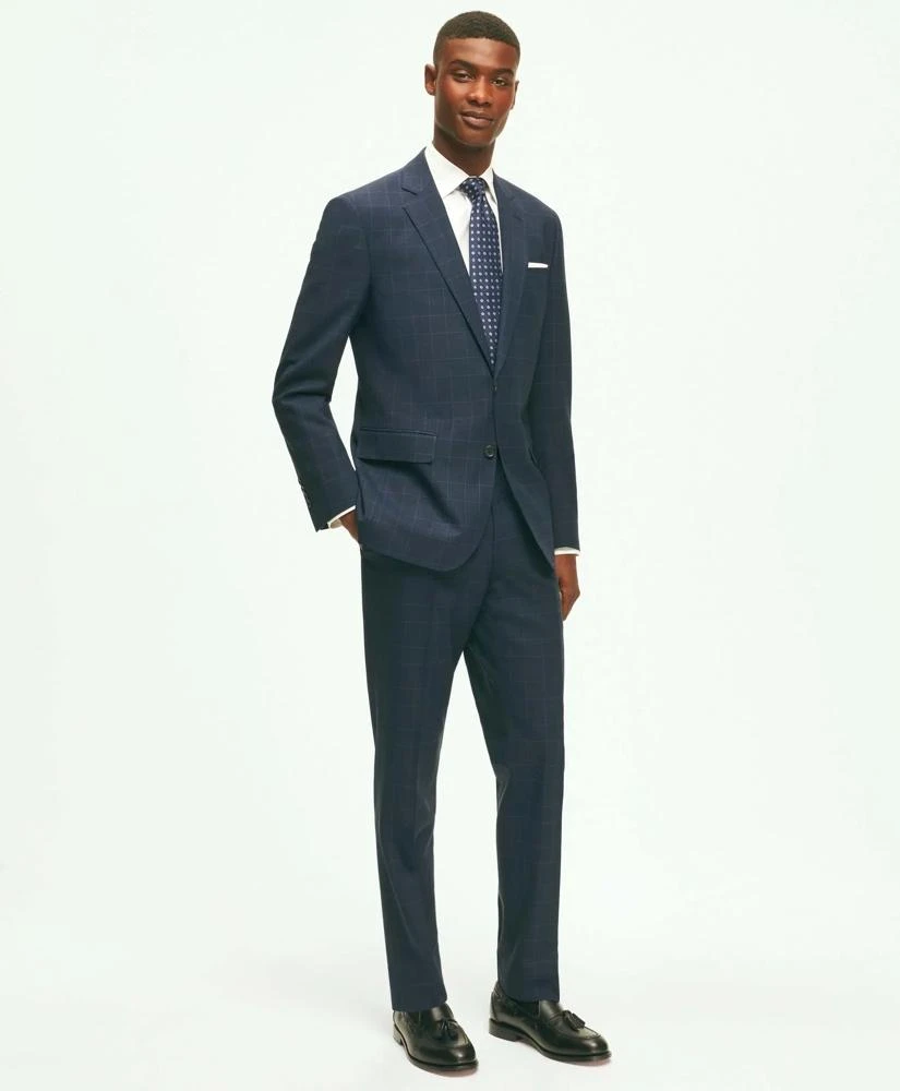 Brooks Brothers Brooks Brothers Explorer Collection Slim Fit Wool Checked Suit Jacket 2