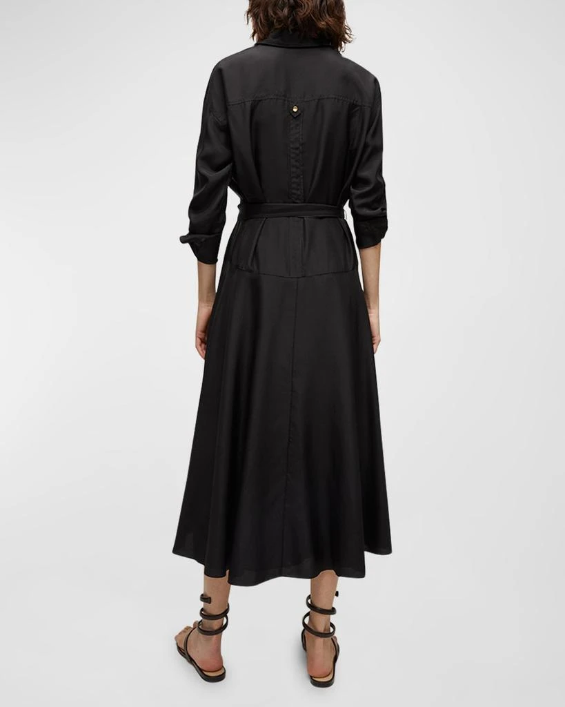 VERONICA BEARD Camille Belted Silk Shirtdress 5