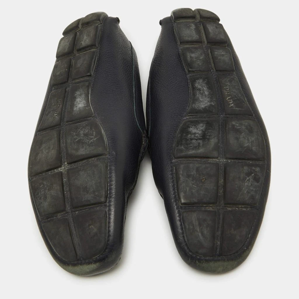 Prada Prada Blue Leather Slip On Loafers Size 46 6