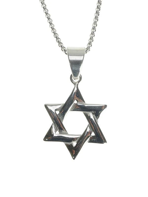 Jean Claude Dell Arte Stainless Steel Star of David Pendant Necklace 1