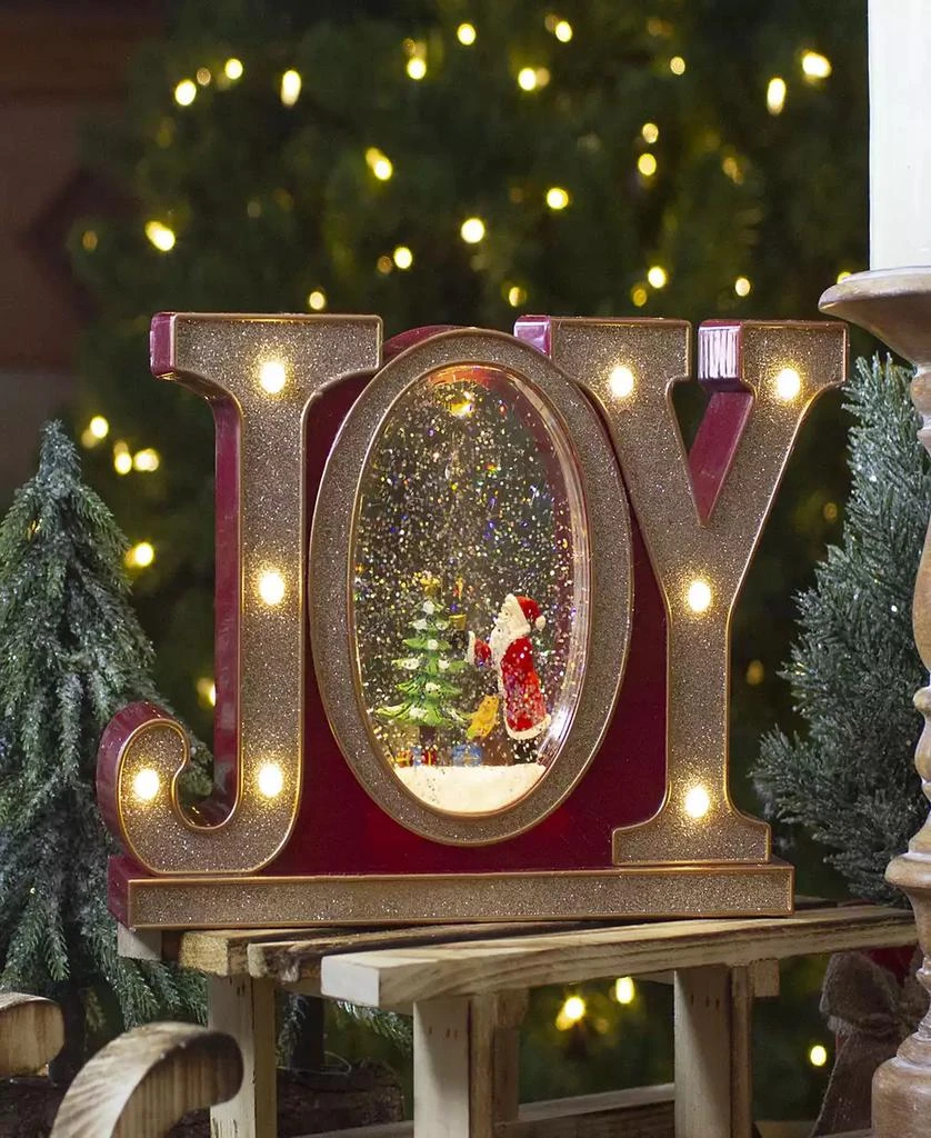 Northlight 11" LED Lighted Joy Christmas Glitter Snow Globe 5