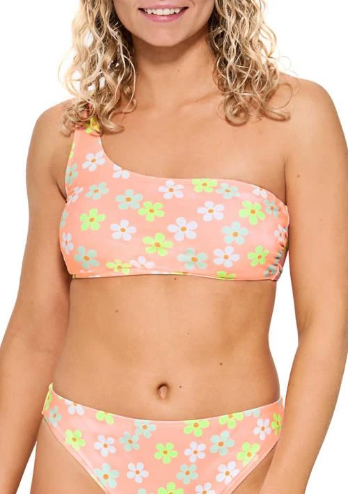 Cabana by Crown & Ivy™ By Crown Ivy Womens Daydream One Shoulder Bralette Swim Top 1
