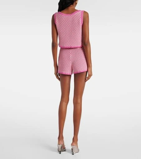 Versace Crochet cotton-blend crop top 3