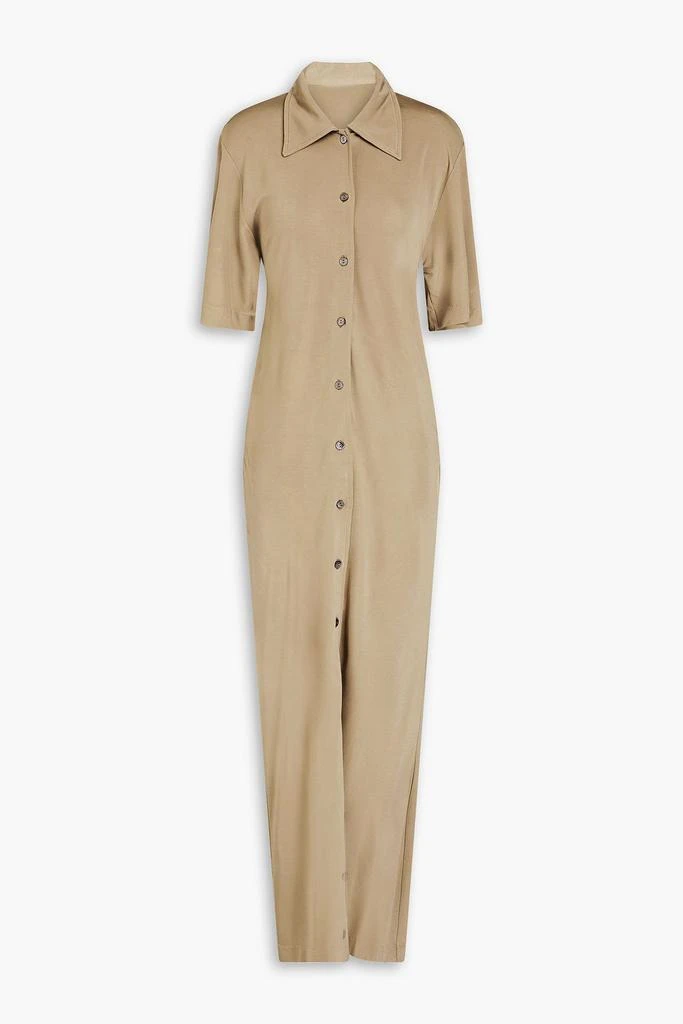 Open-back jersey maxi shirt dress – On Sale Now with Up to 70% Off