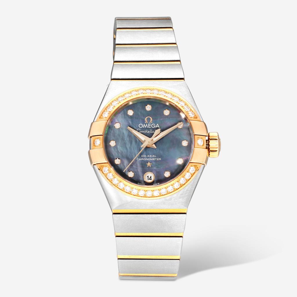 Omega Omega Constellation 18K Rose Gold and Steel Tahiti Mother Of Pearl Automatic Ladies Watch 123.25.27.20.57.006