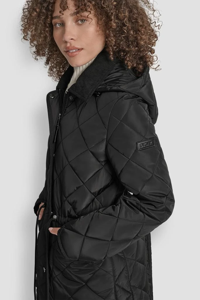 DKNY LONG QUILTED COAT 4