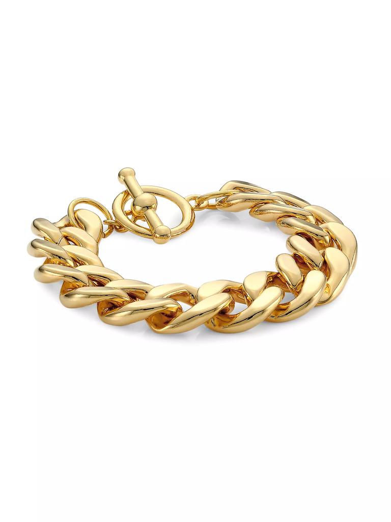 Kenneth Jay Lane 20K-Gold-Plated Curb-Chain Bracelet