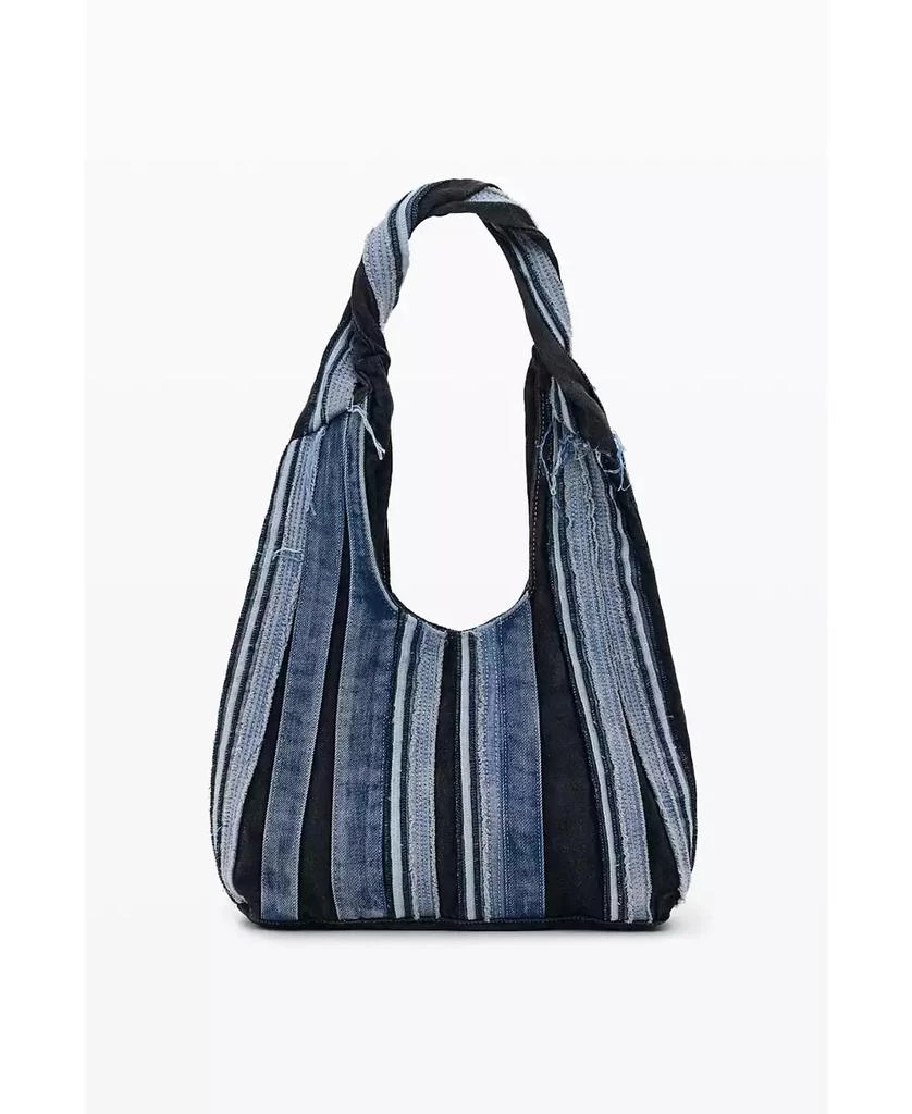 Desigual Women's Medium oval denim patch bag 4