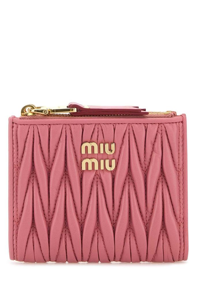 Miu Miu Miu Miu Logo Plaque Zipped Wallet