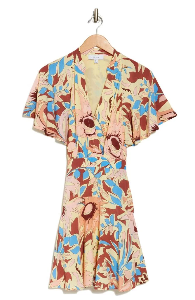 REISS Kara Short Sleeve Faux Wrap Dress 3