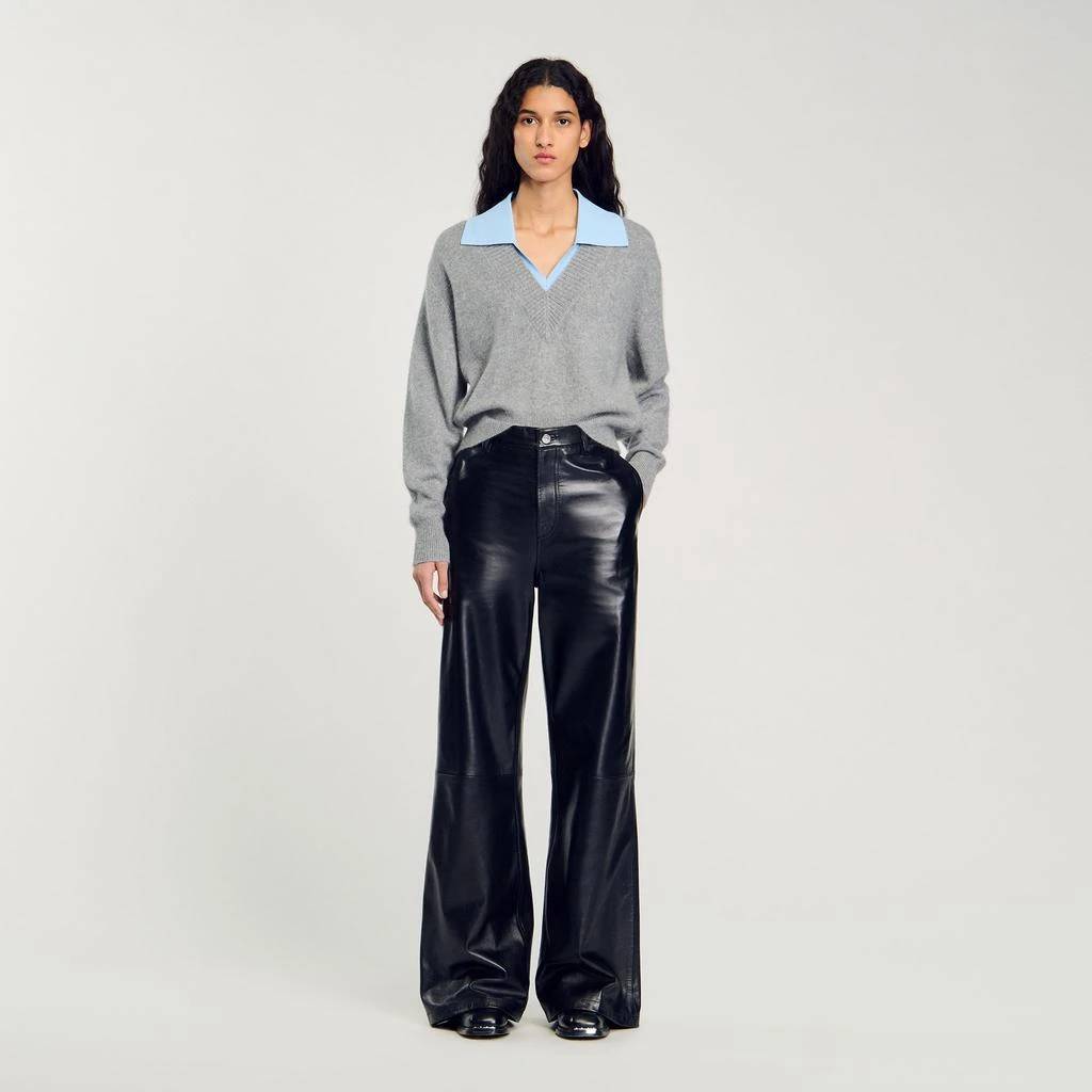 Sandro Double-Neck Sweater 1