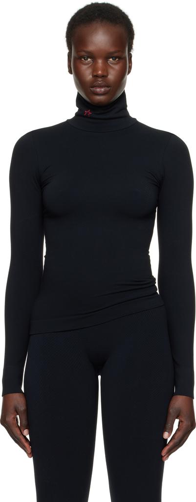 PERFECT MOMENT Black Seamless Thermal Sport Top