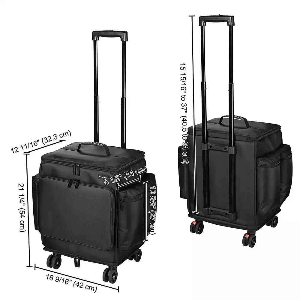 Byootique Rolling Makeup Train Case w/ Backpack Travel Barber Cosmetic Storage 9