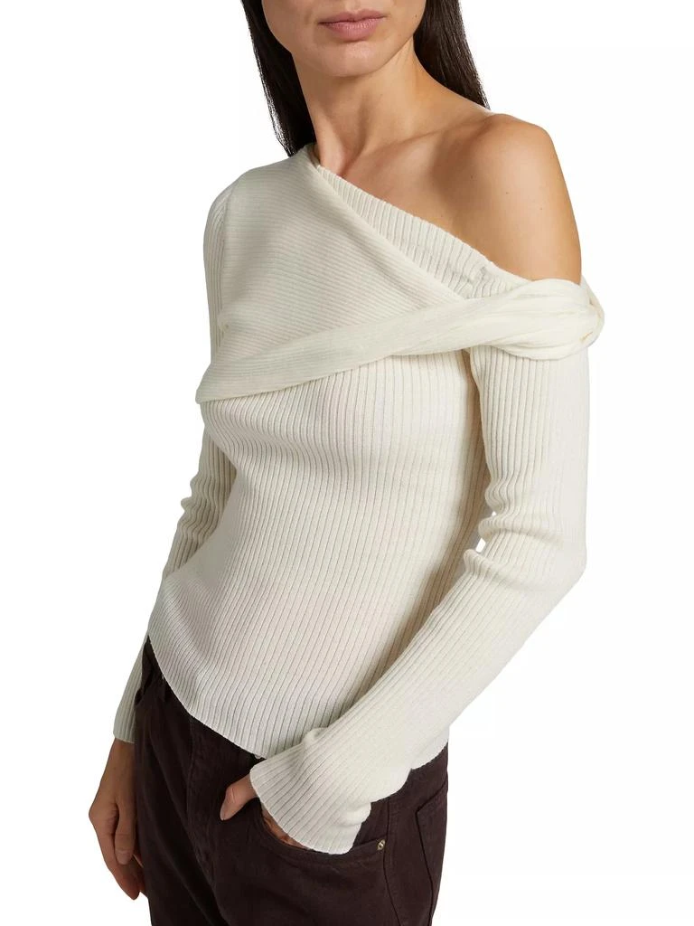 Reformation Lilou Asymmetric Wool Sweater 6