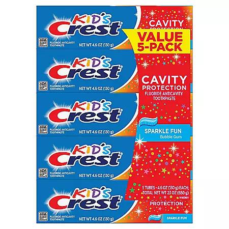 Crest Crest Kid's Toothpaste, Sparkle Fun, 4.6 oz., 5 pk.