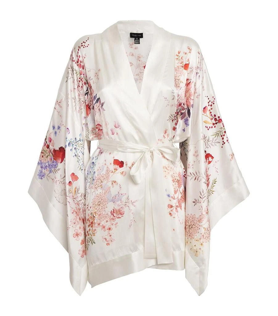 MENG Silk-Satin Floral Kimono 1