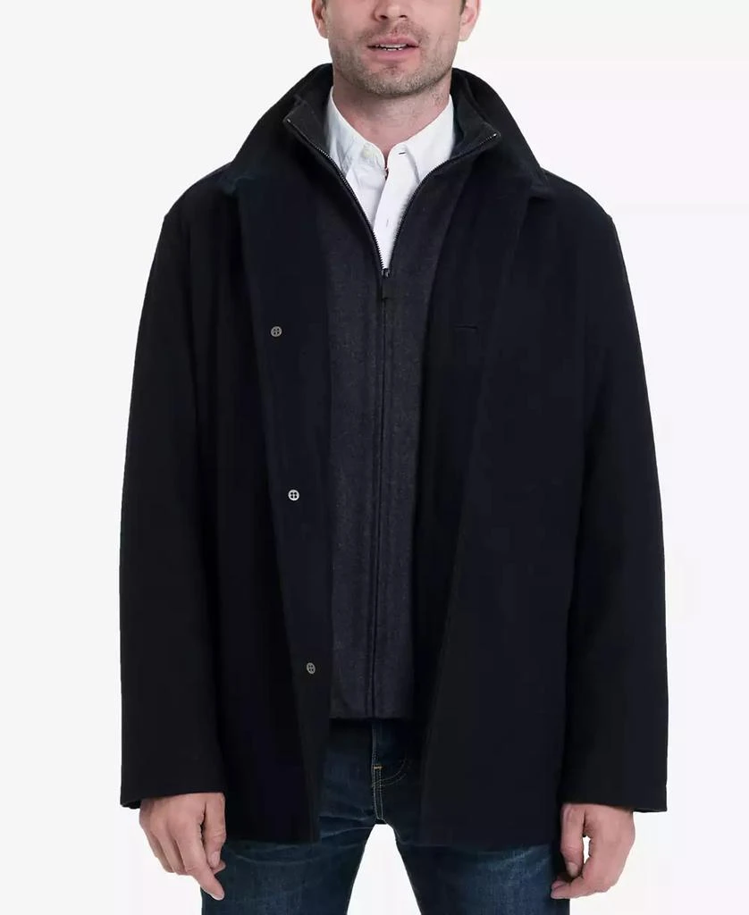 London Fog Men's Wool-Blend Layered Car Coat, Created for Macy's 2