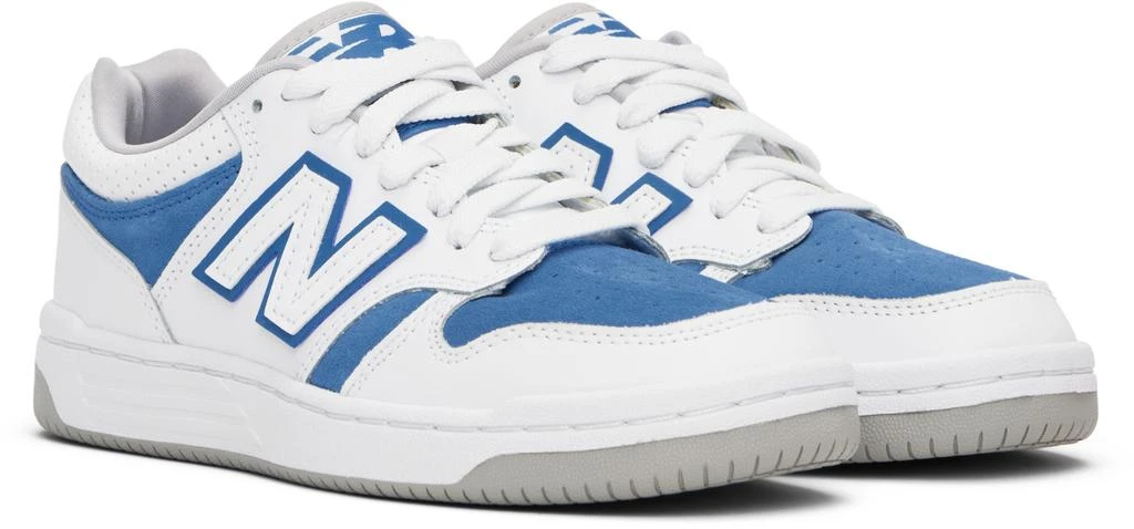 New Balance Big Kids White 
Blue 480 Sneakers 4