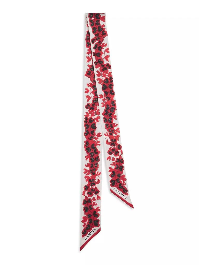 Lanvin Silk Headband with a Rateau Print 1