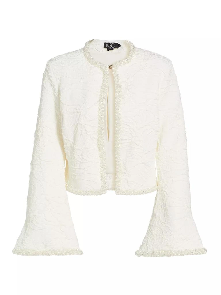 PatBO Pearl-Beaded Jacquard Jacket 1