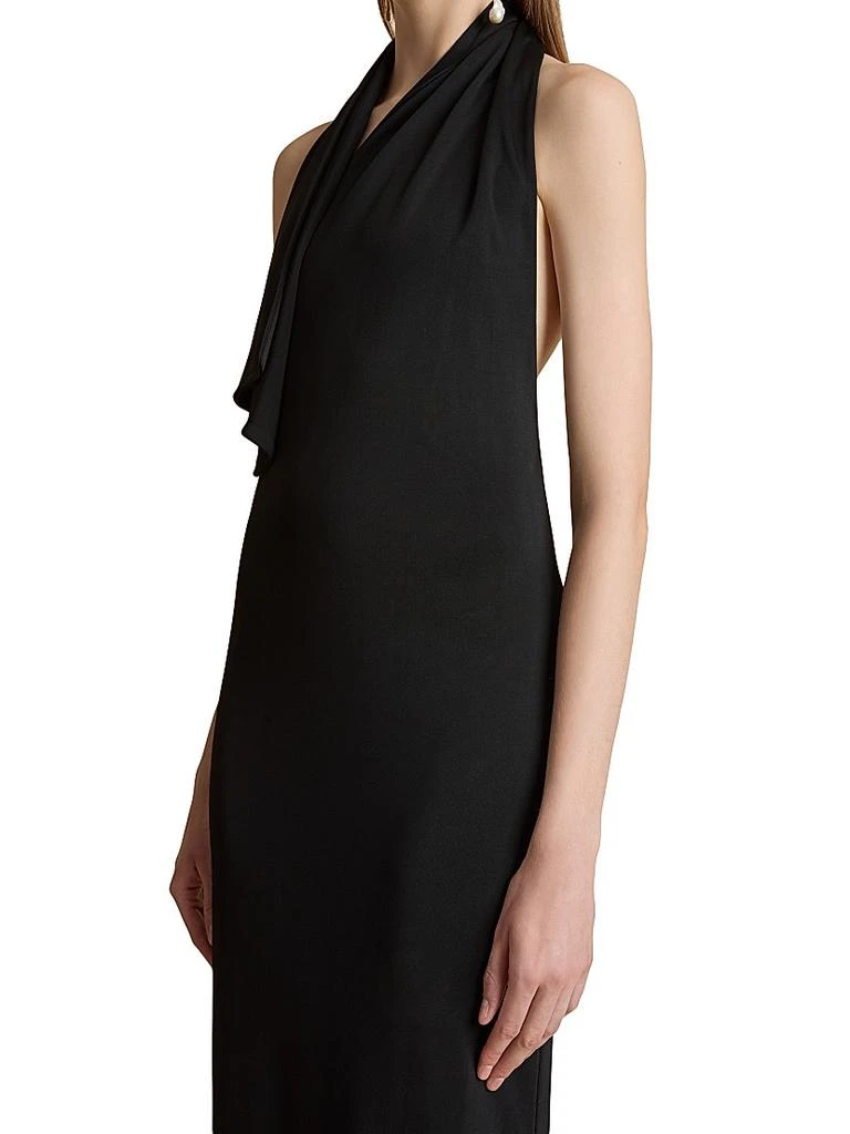Khaite Roza Draped Halter Gown 6