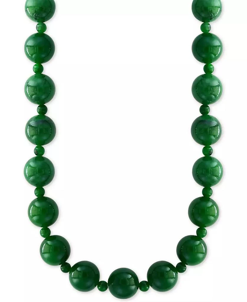 Effy EFFY® Dyed Green Jade (4 & 10mm) Bead 20" Statement Necklace 1