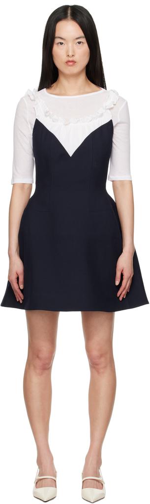 Shushu/Tong Gray Round Neck Sleeveless Minidress - Dresses