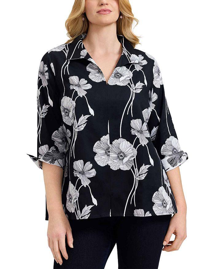 Foxcroft Plus Agnes Popover Top