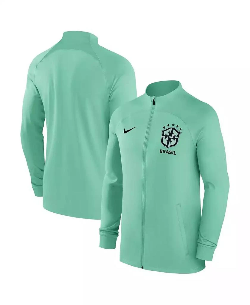 NIKE Men's Brazil National Team Green Strike Raglan Full-Zip Performance Track Jacket 1