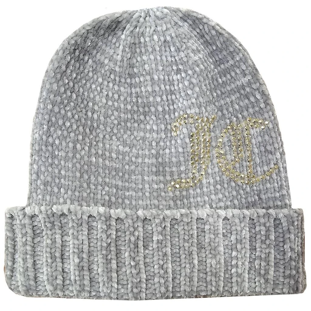 Juicy Couture Gray Knit Beanie Juicy Couture Knit Beanie Hat Winter Black Gray Logo Girls  main image 3