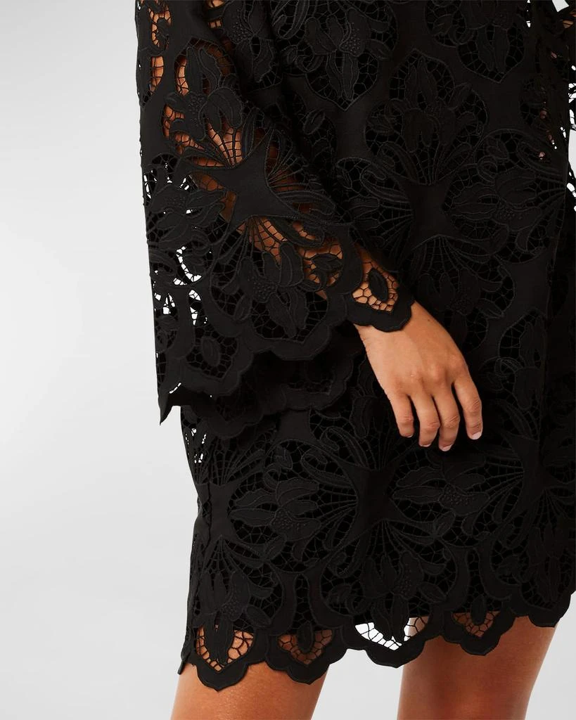 Mestiza New York Long-Sleeve Sheer Lace Mini Dress 5