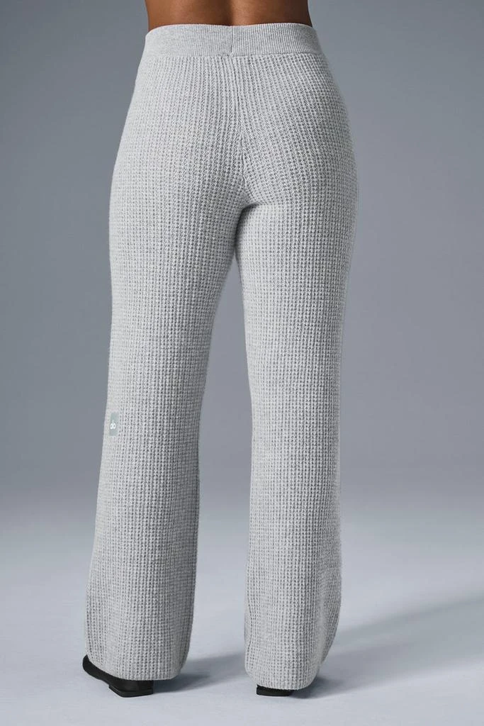 Alo Cashmere High-Waist Plush Waffle Pant - Athletic Heather Grey 3
