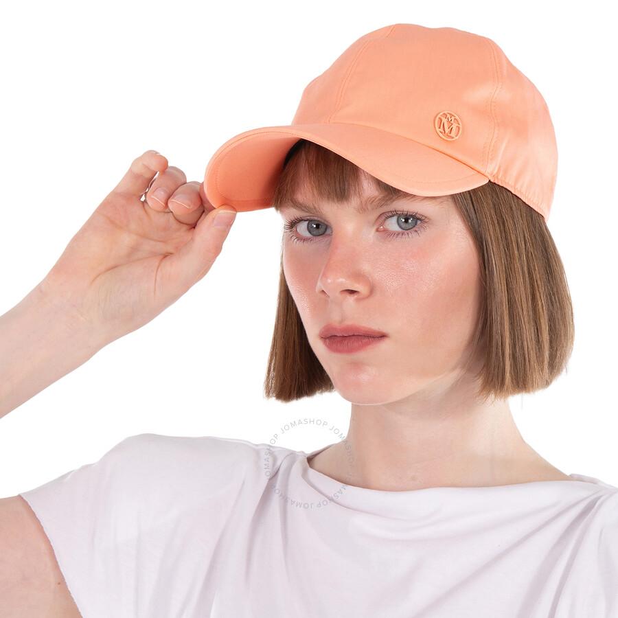MAISON MICHEL Ladies Orange Tiger Cotton Cap