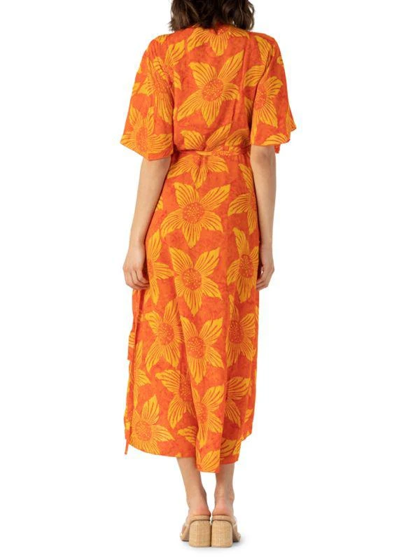 Tiare Hawaii Lahaina Floral Cover Up Wrap Dress 2