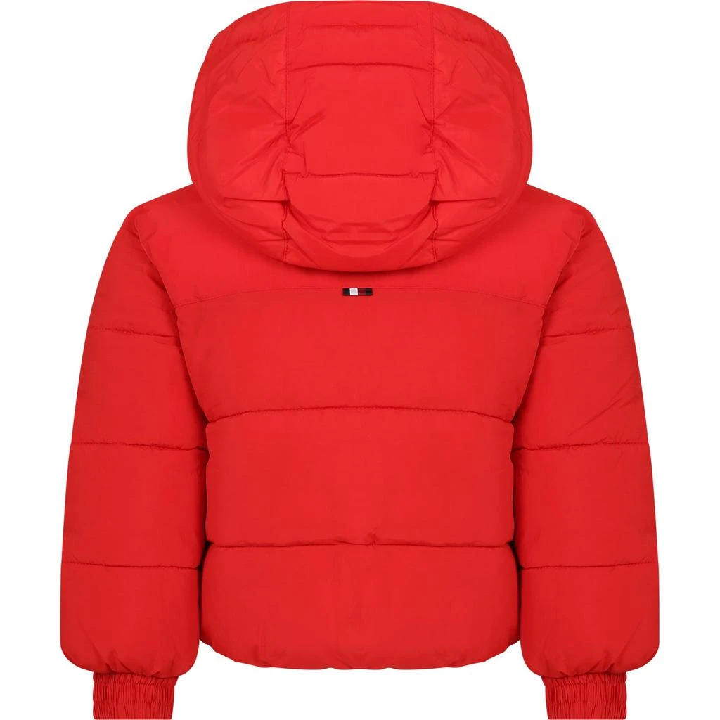 Tommy Hilfiger Red Down Jacket For Girl With Logo 2