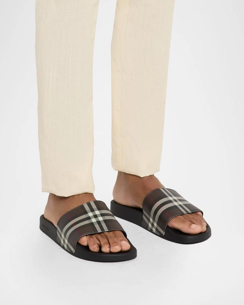 Authentic Burberry Furley CheckPool Slides Burberry Furley Vintage Check Rubber Pool Slides Size 41 EU main image 2