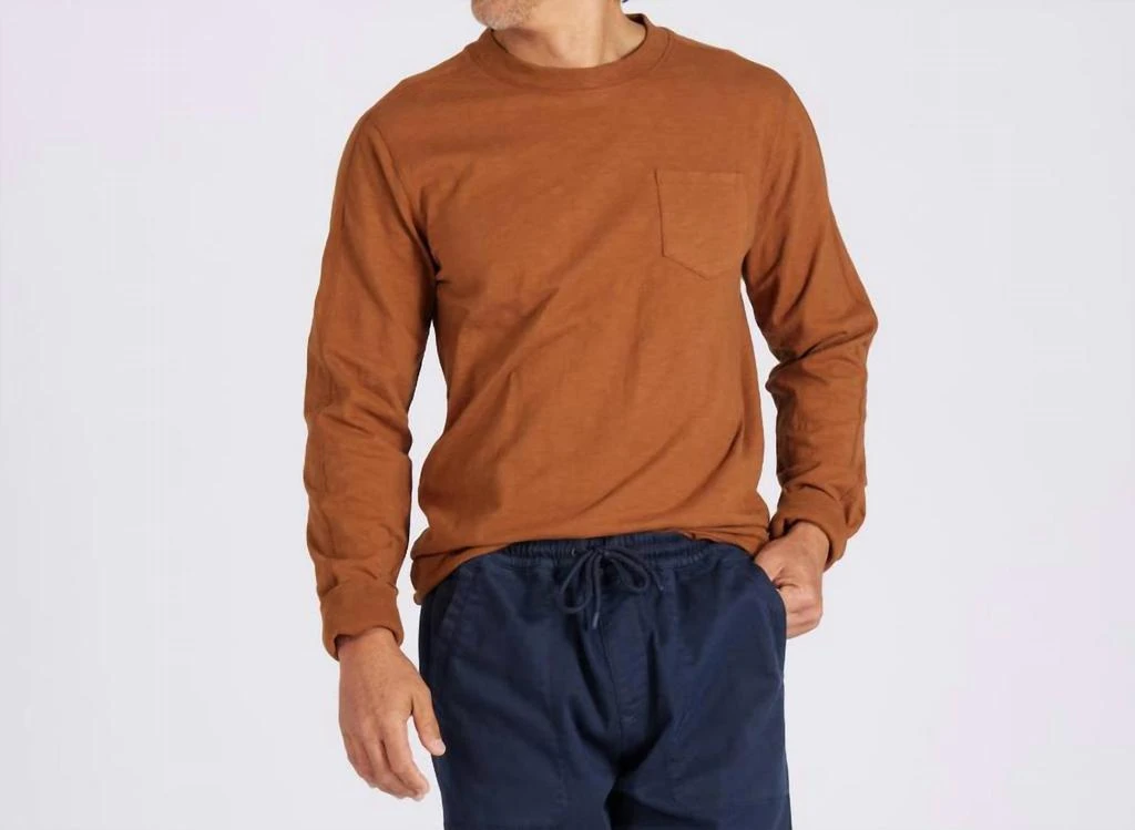 Grayers New Cooper Garment Dyed Pocket Tee In Monks Robe 5