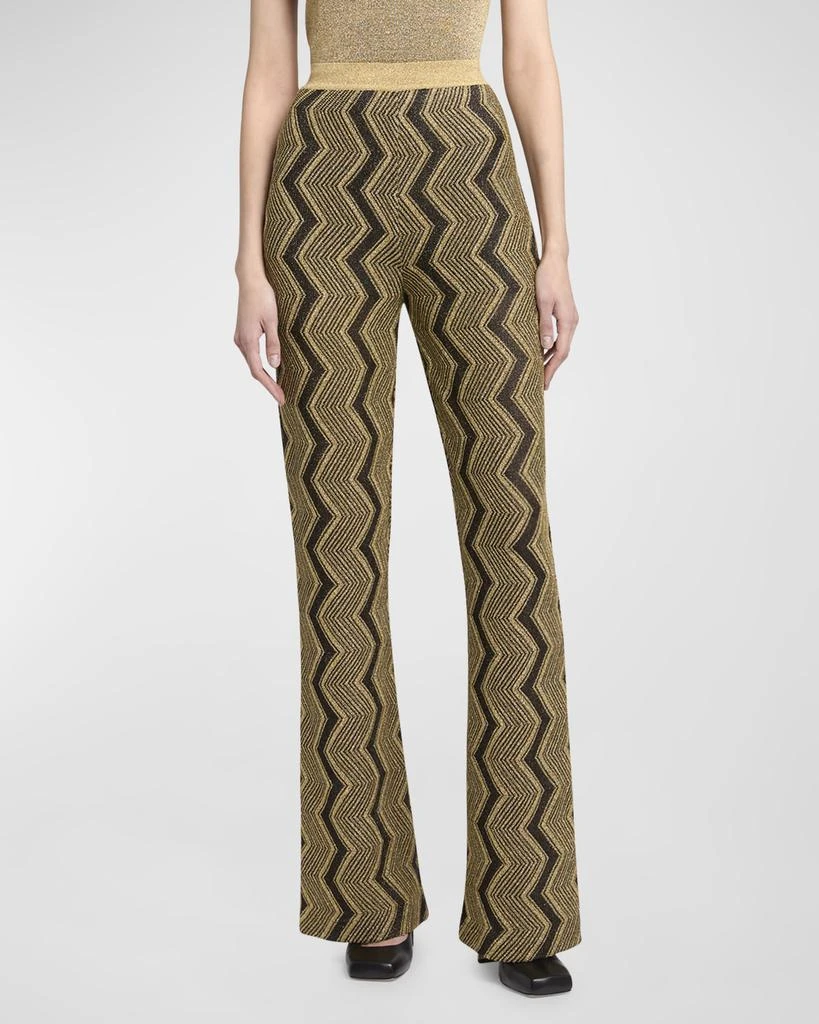 Missoni Metallic Chevron Flared Trousers 2