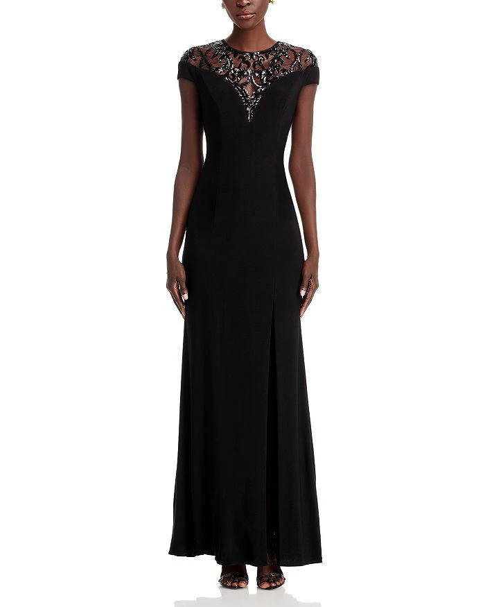 Adrianna Papell Embellished Illusion-Yoke Gown 7