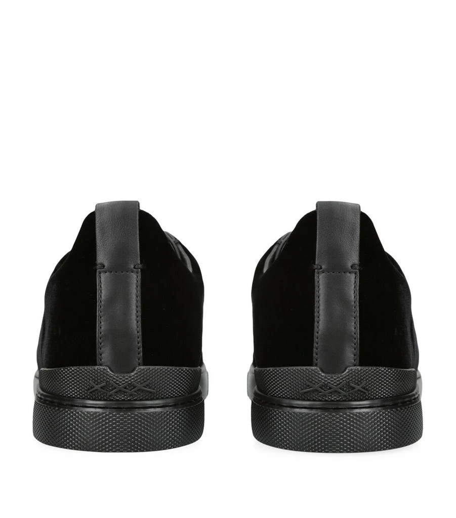 Zegna Velvet Triple Stitch Sneakers 2