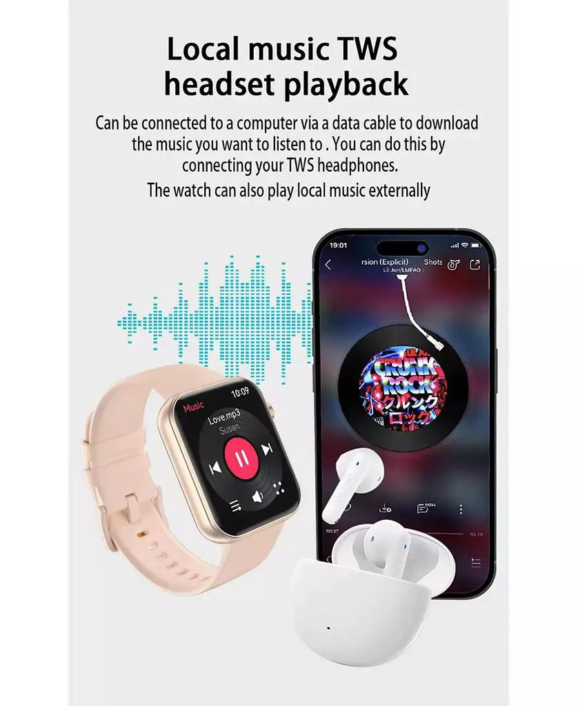 RUXING Smart 1.91'' Smart Watches for Women Men Photography multifunctional With Bluetooth Call, Health Monitoring, IP67 7