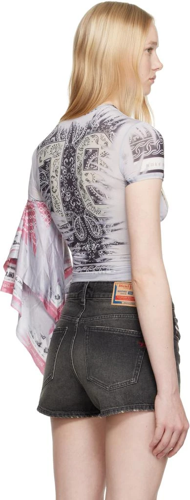 Diesel Gray T-Dana T-shirt 3